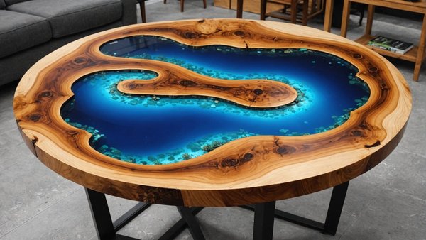 Créez votre espace avec une table rivière en bois et résine époxy